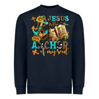 Navy jesus is the anchor of my soul Heavyweight Sweatshirt - AdoDesignShop