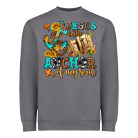 Storm jesus is the anchor of my soul Heavyweight Sweatshirt - AdoDesignShop