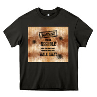 Asphalt warning i'm an asshole with rusty background Heavy Core Tee - TumblerDesignByShophia