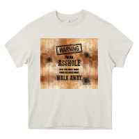 Warning I'm An Asshole With Rusty Background Heavy Core Tee | Teevron