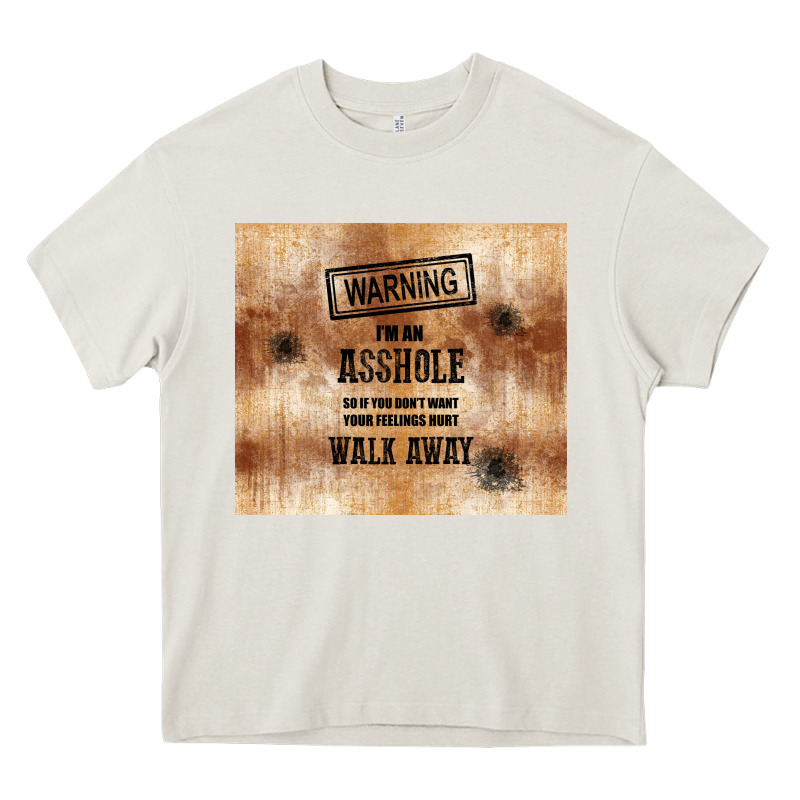 Warning I'm An Asshole With Rusty Background Heavy Core Tee by TumblerDesignByShophia | Teevron