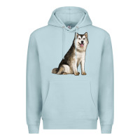 Blue Mist Alaskan Malamute Dog Premium Hoodie - LillyAllenDesigns