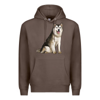 Coffee Alaskan Malamute Dog Premium Hoodie - LillyAllenDesigns