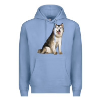 Colony Blue Alaskan Malamute Dog Premium Hoodie - LillyAllenDesigns
