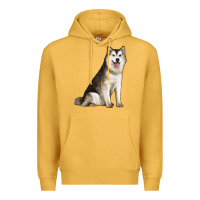 Mustard Alaskan Malamute Dog Premium Hoodie - LillyAllenDesigns