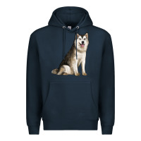 Navy Alaskan Malamute Dog Premium Hoodie - LillyAllenDesigns