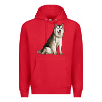 Red Alaskan Malamute Dog Premium Hoodie - LillyAllenDesigns