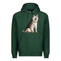 Sports Green Alaskan Malamute Dog Premium Hoodie - LillyAllenDesigns