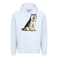 White Alaskan Malamute Dog Premium Hoodie - LillyAllenDesigns