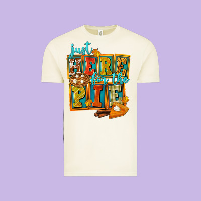 Just Here For The Pie Vintage Tee Designed By Fadigitalartstudio