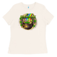 Bone St. Patrick's Shamrock farm Ladies Tee - CowGirlArtShop