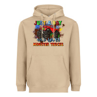 Mushroom just a boy who loves monster trucks Heavyweight Hoodie - JahusDesignShop