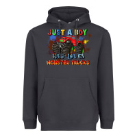 Smoke just a boy who loves monster trucks Heavyweight Hoodie - JahusDesignShop