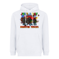 White just a boy who loves monster trucks Heavyweight Hoodie - JahusDesignShop