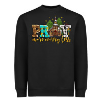 Black pray more worry less with church Heavyweight Sweatshirt - AdoDesignShop