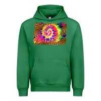 Emerald leopard, tie die backgraund Urban Hoodie - JahusDesignShop