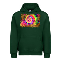 Forest Green leopard, tie die backgraund Urban Hoodie - JahusDesignShop