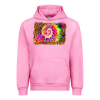 Fuchsia Pink leopard, tie die backgraund Urban Hoodie - JahusDesignShop