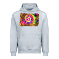 Heather Grey leopard, tie die backgraund Urban Hoodie - JahusDesignShop