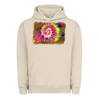 Pigment French Oak leopard, tie die backgraund Urban Hoodie - JahusDesignShop