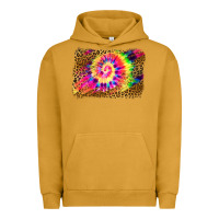 Pigment Peanut Butter leopard, tie die backgraund Urban Hoodie - JahusDesignShop