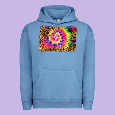 Leopard, Tie Die Backgraund Urban Hoodie Designed By Jahusdesignshop