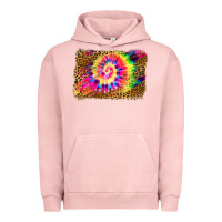 Pigment Salmon leopard, tie die backgraund Urban Hoodie - JahusDesignShop