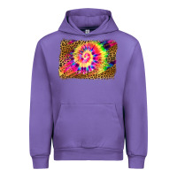 Tulip leopard, tie die backgraund Urban Hoodie - JahusDesignShop