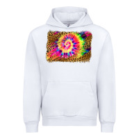 White leopard, tie die backgraund Urban Hoodie - JahusDesignShop