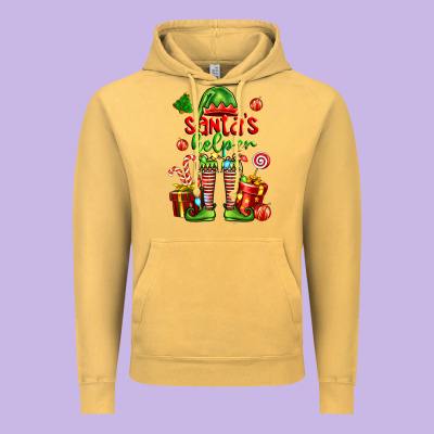 Santa S Helper Vintage Hoodie Designed By Fadigitalartstudio