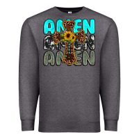 Charcoal Heather amen Premium Sweatshirt - JahusDesignShop