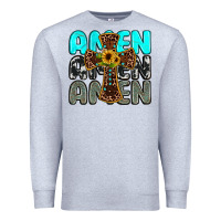Heather Grey amen Premium Sweatshirt - JahusDesignShop