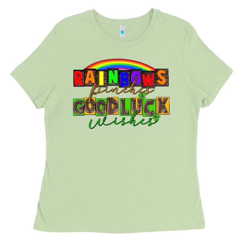 Rainbows Pinches Good Luck Wisher St. Patrick's Ladies Tee by CowGirlArtShop | Teevron