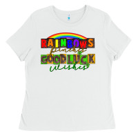 White Rainbows pinches good luck wisher St. Patrick's Ladies Tee - CowGirlArtShop