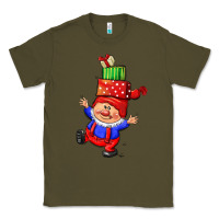 Army Green cute christmas gnome Classic Tee - CowGirlArtShop