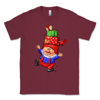 Burgundy cute christmas gnome Classic Tee - CowGirlArtShop