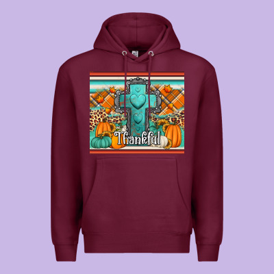 Fall Thankfull Cross Premium Hoodie Designed By Jasminsmagicworld