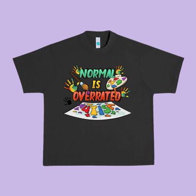 Normal Is Overrated Urban Heavy Tee Designed By Fadigitalartstudio