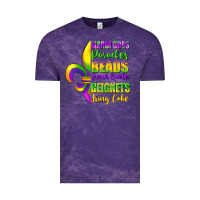 Cloud Purple mardi gras parades beads Vintage Tee - FaDigitalArtStudio