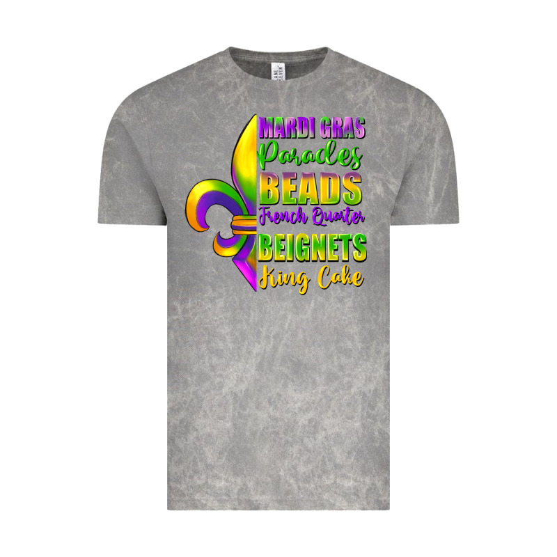 Mardi Gras Parades Beads Vintage Tee by FaDigitalArtStudio | Teevron