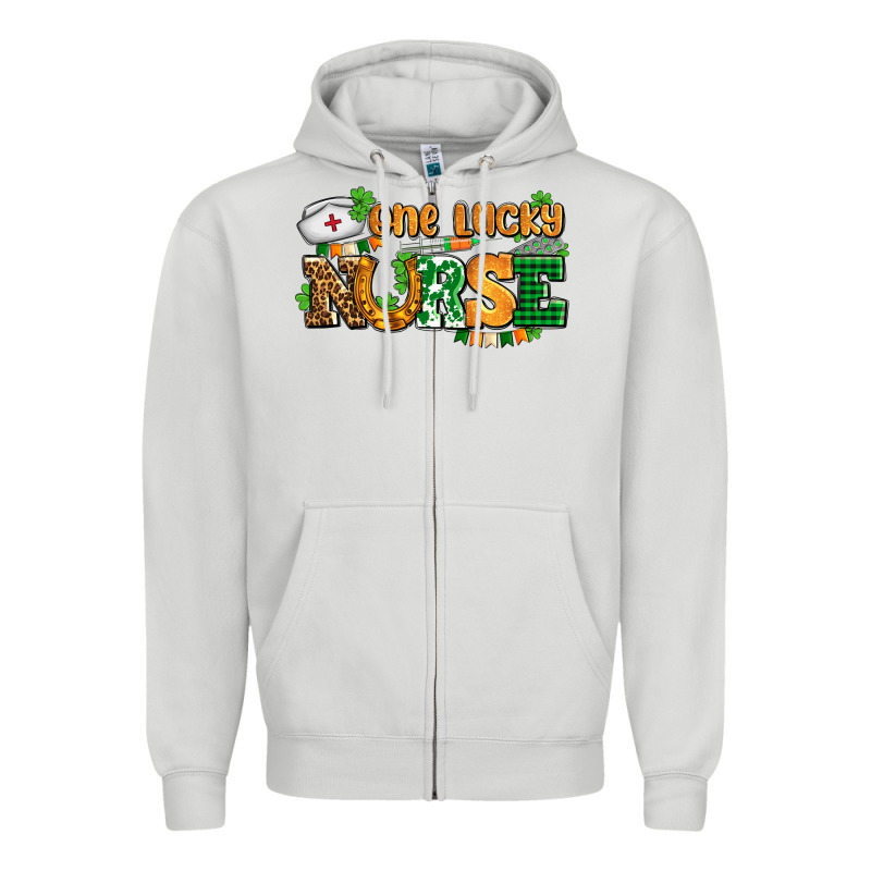 One Lucky Nurse Zipper Hoodie by AdoDesignShop | Teevron