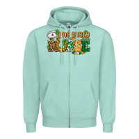 Seafoam one lucky nurse Zipper Hoodie - AdoDesignShop