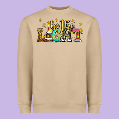 Be The Light Heavyweight Sweatshirt Designed By Adodesignshop