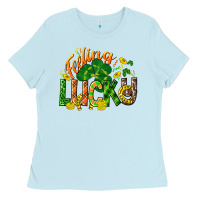 Baby Blue Feeling lucky St. Patrick's Day Ladies Tee - CowGirlArtShop