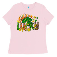 Bubblegum Pink Feeling lucky St. Patrick's Day Ladies Tee - CowGirlArtShop