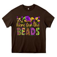 Chocolate Brown Here for the beads Heavy Core Tee - HowdyJamesFarm