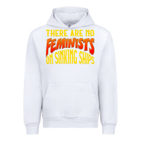 White anti feminist there are no feminists Urban Hoodie - linhVisuals
