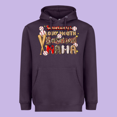 Somebody's Loud Mouth Baseball Heavyweight Hoodie Designed By Jahusdesignshop