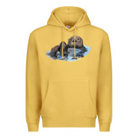 Antique Gold california sea otter Premium Hoodie - LillyAllenDesigns