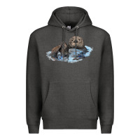 Charcoal Heather california sea otter Premium Hoodie - LillyAllenDesigns